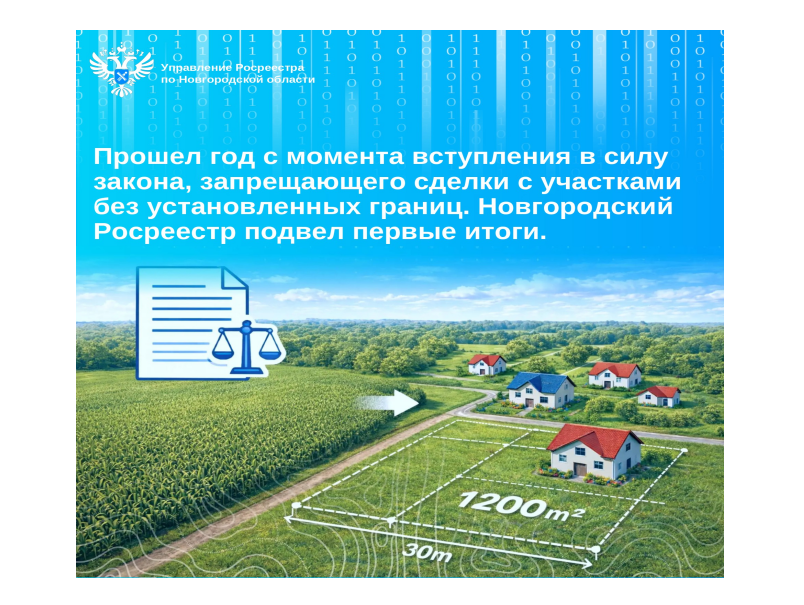 ПРОШЕЛ ГОД С МОМЕНТА ВСТУПЛЕНИЯ В СИЛУ ЗАКОНА, ЗАПРЕЩАЮЩЕГО СДЕЛКИ С УЧАСТКАМИ БЕЗ УСТАНОВЛЕННЫХ ГРАНИЦ.