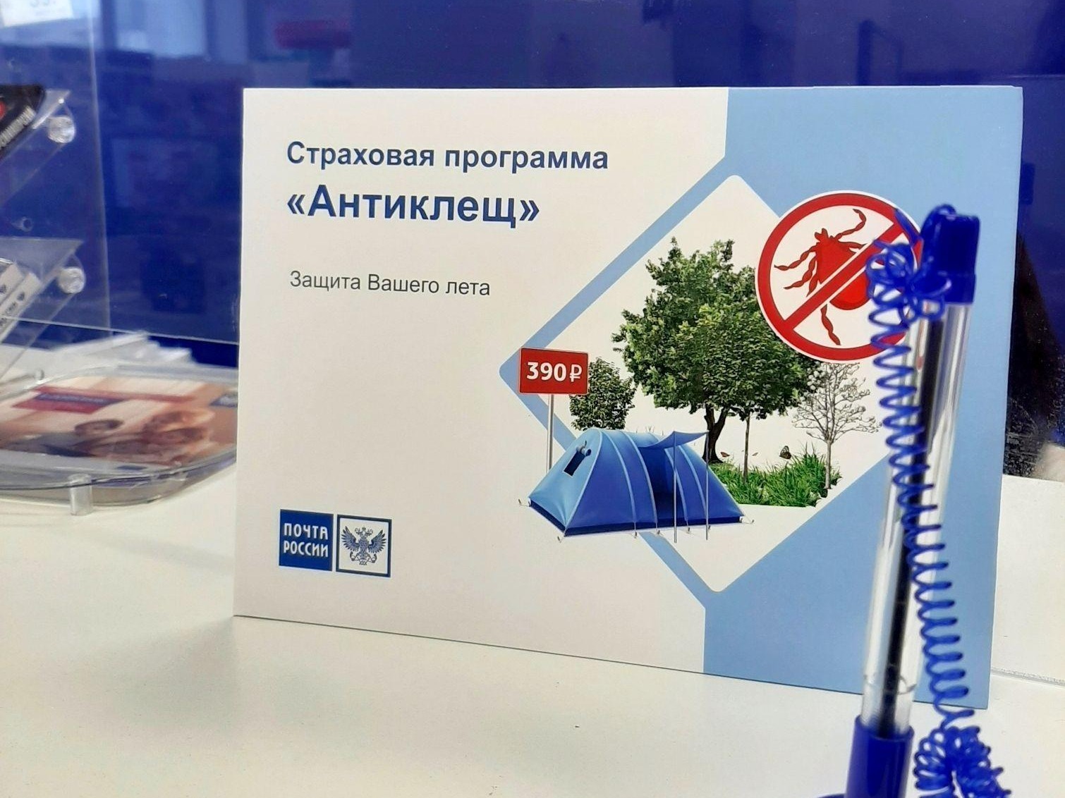 ЖИТЕЛИ НОВГОРОДСКОЙ ОБЛАСТИ МОГУТ ЗАСТРАХОВАТЬСЯ ОТ УКУСОВ КЛЕЩЕЙ В ПОЧТОВЫХ ОТДЕЛЕНИЯХ.